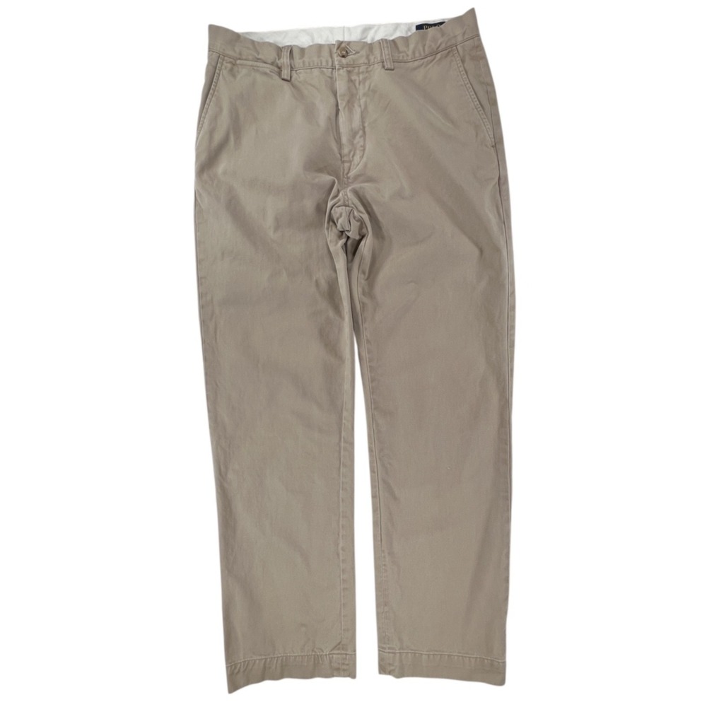 Polo‎ Ralph Lauren Pants 33x32 Chino Mens Khaki Tan Classic Fit Cotton Y2K